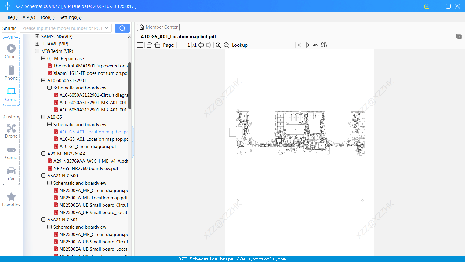Laptop Xiaomi A10-G5_A01_Location Map Bot